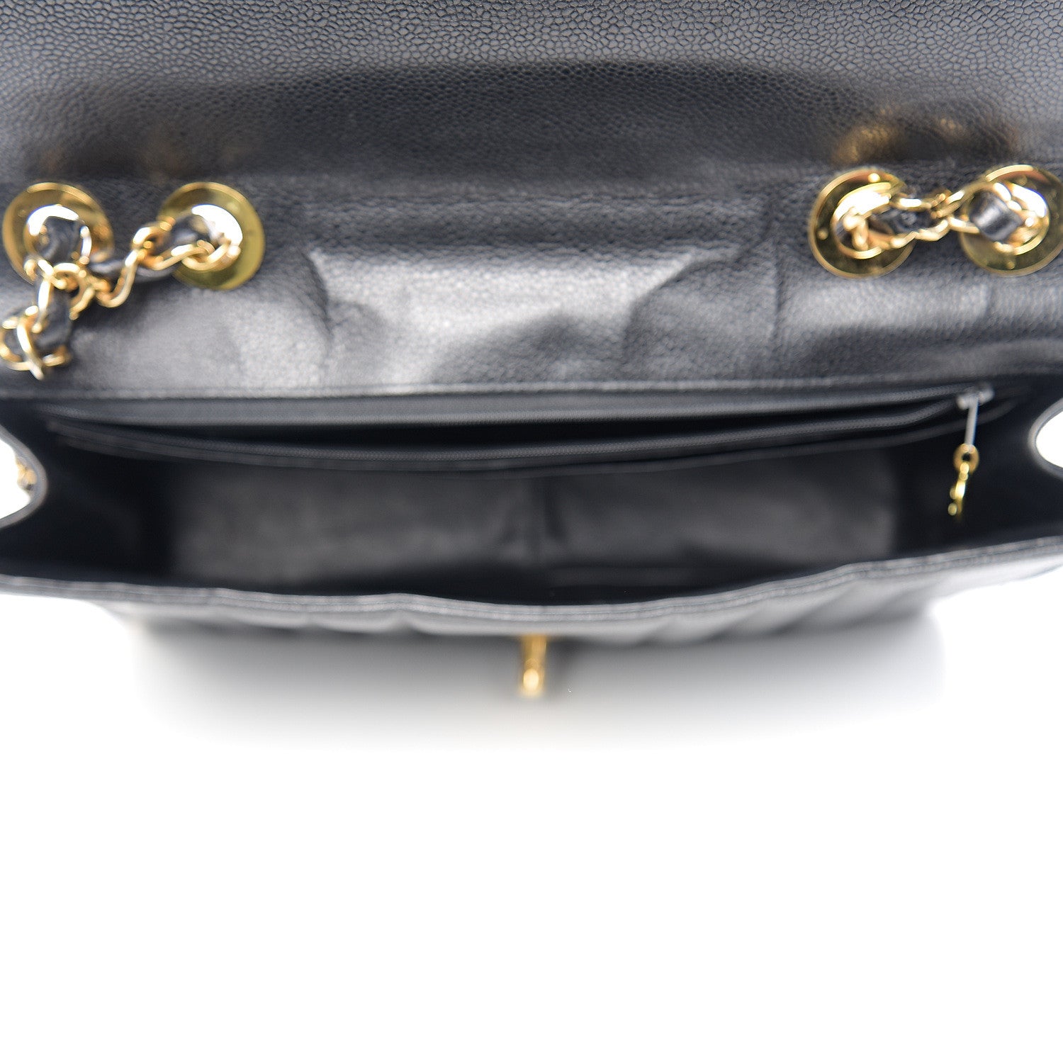 Chanel Caviar Vertical Quilted Jumbo Single Flap Black 4 of 14