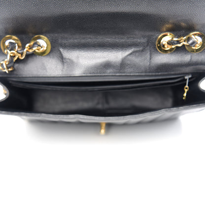 Chanel Caviar Vertical Quilted Jumbo Single Flap Black 4 of 14