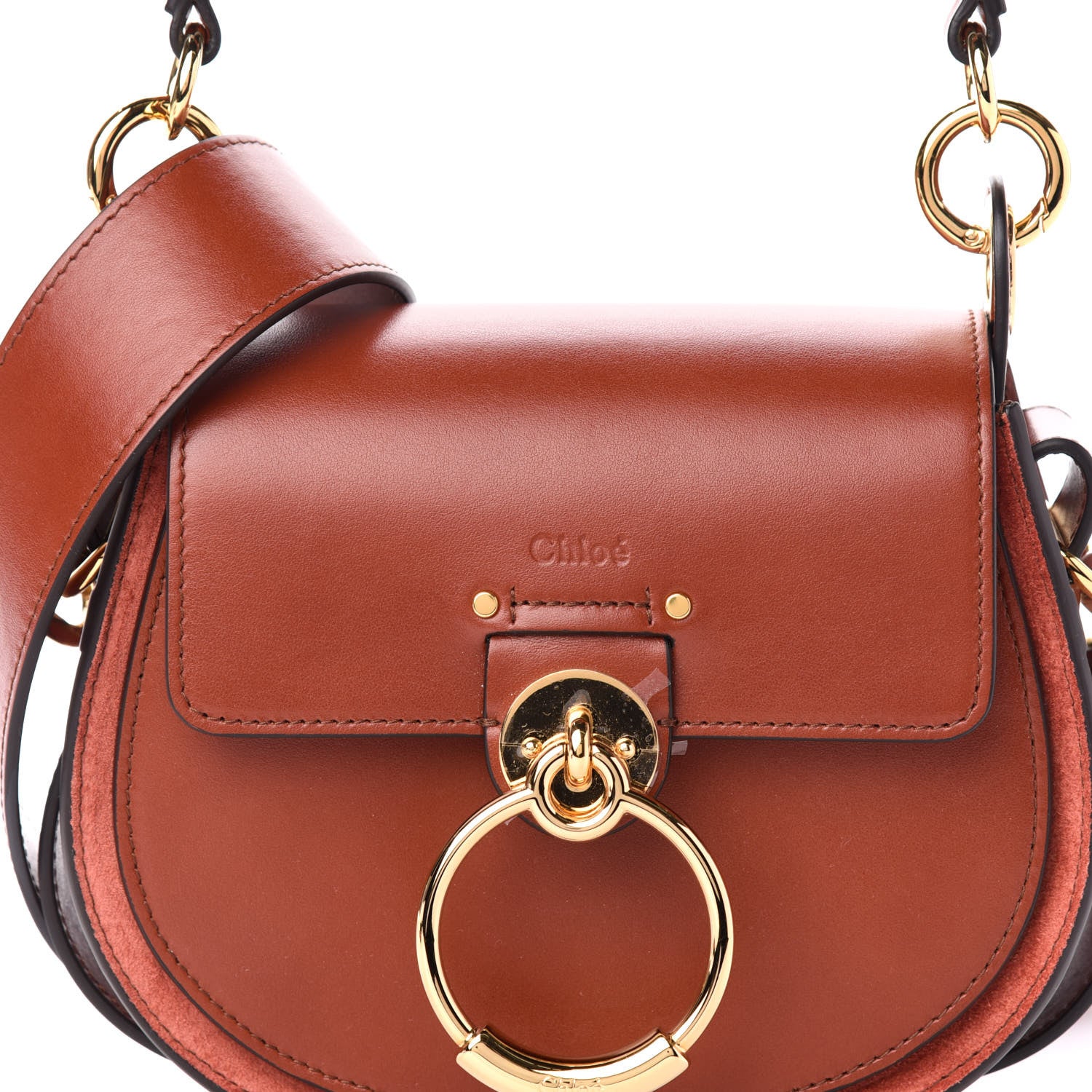 Chloe Calfskin Small Tess Bag Sepia Brown 9 of 9