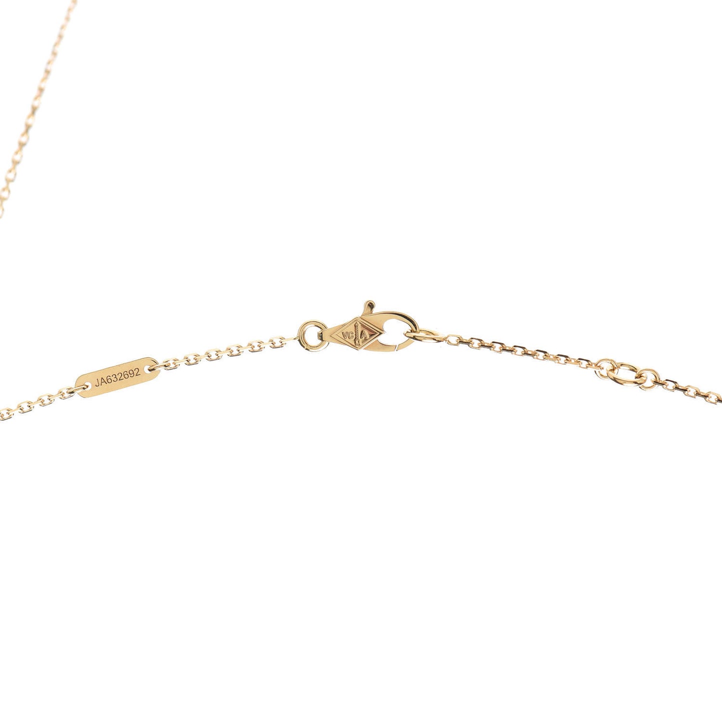 18K Yellow Gold Mother of Pearl Sweet Alhambra Pendant Necklace