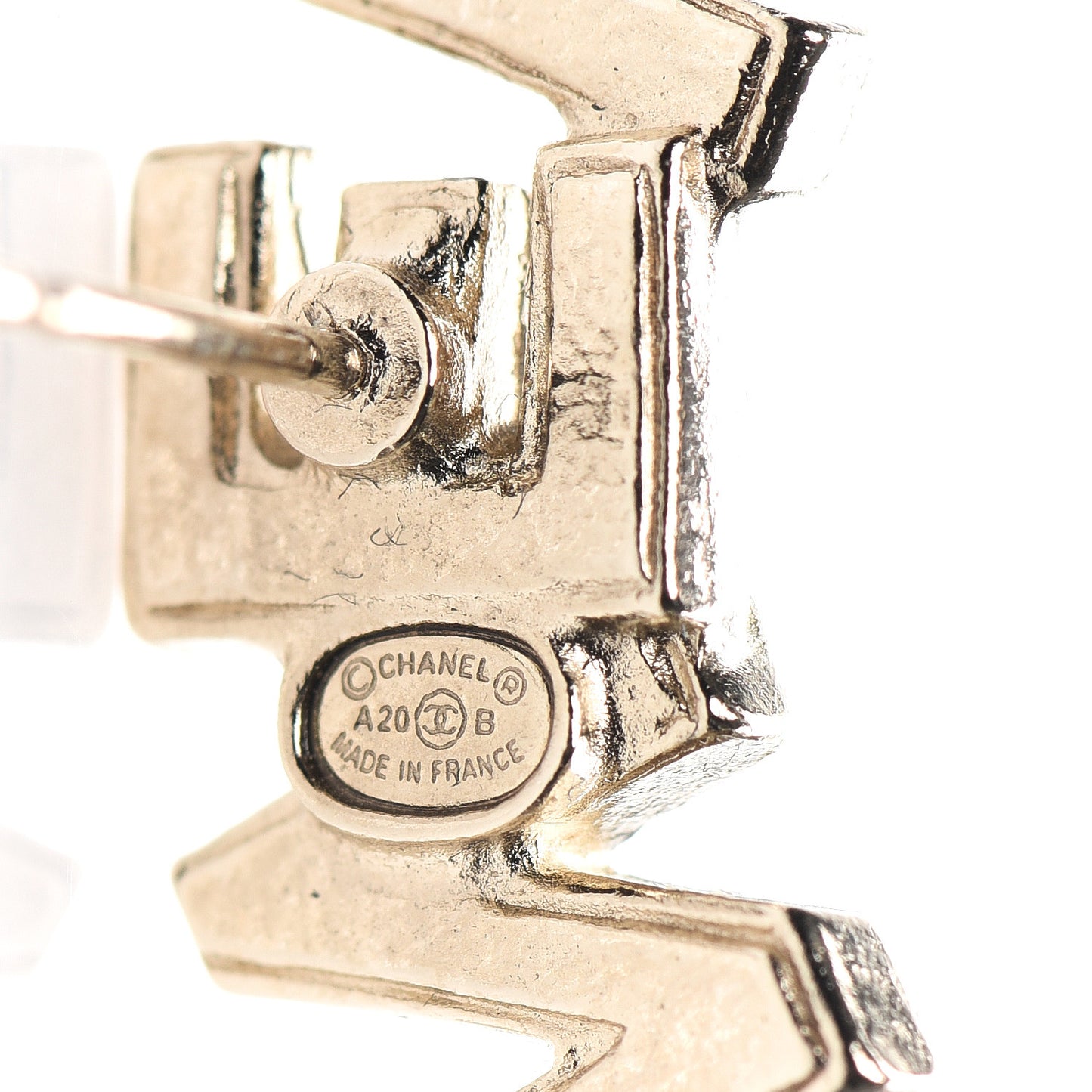 Crystal Pearl Signature Stud Earrings Gold