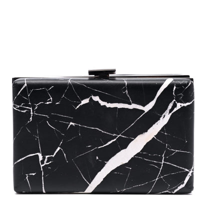 Balenciaga Smooth Calfskin Le Dix Minaudiere Marble Box Clutch Black 1 of 4