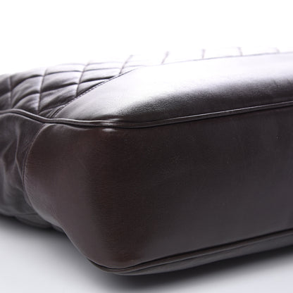 Chanel Lambskin Quilted Shopping Tote Dark Brown 8 of 15