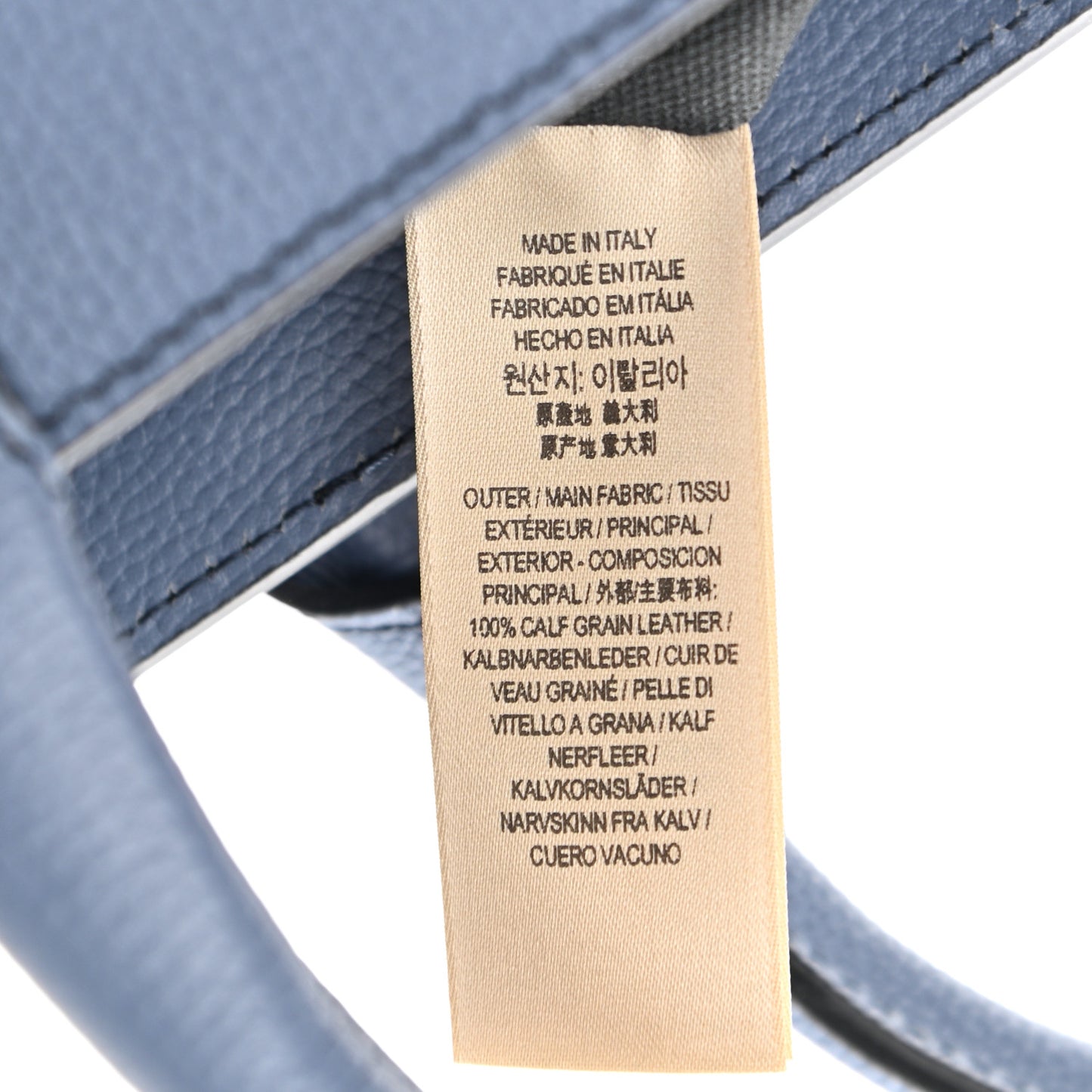 Derby Calfskin House Check Medium Banner Tote Slate Blue