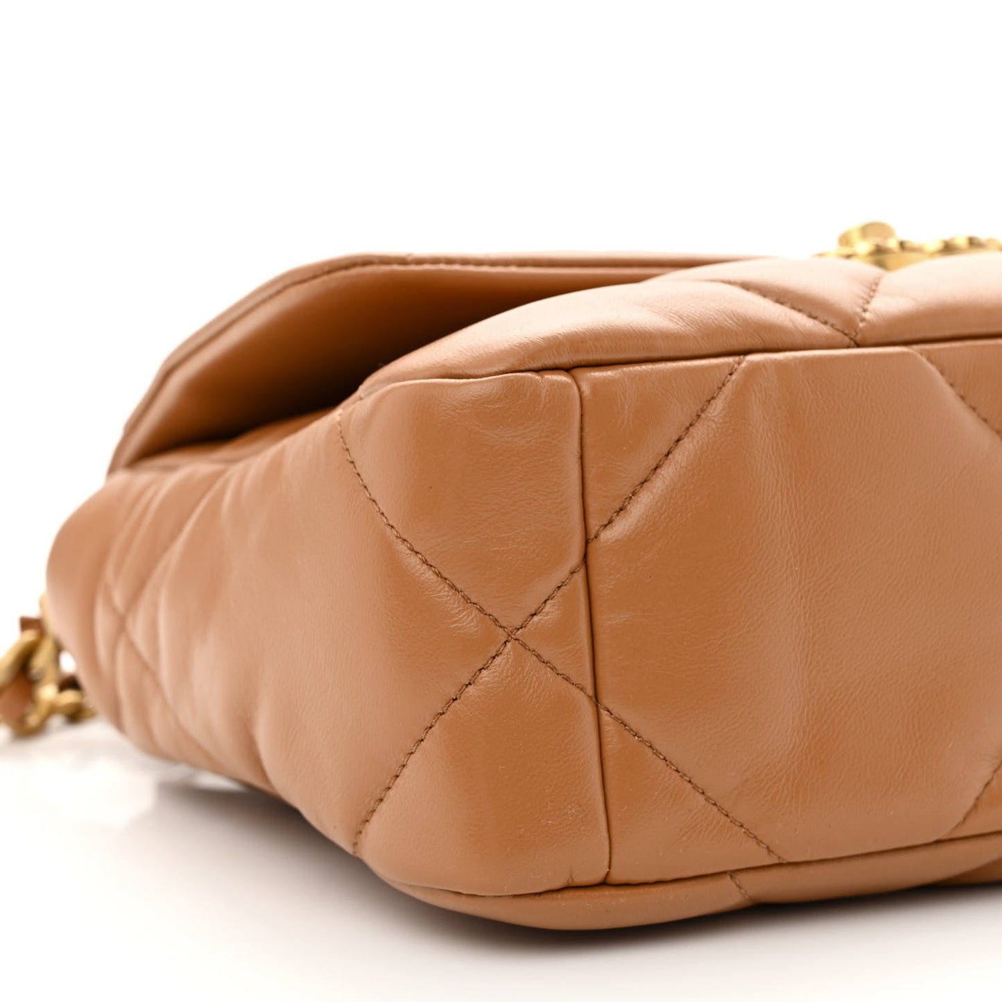 Lambskin Quilted Medium Chanel 19 Flap Brown