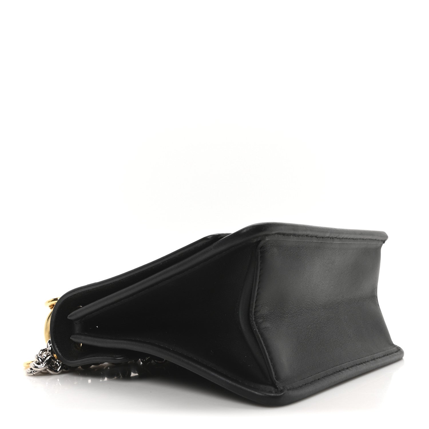 Fendi Vitello Century Velvet F is Fendi FF Small Kan I Shoulder Bag Black Tobacco 4 of 9