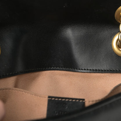Gucci Calfskin Matelasse Mini GG Marmont Shoulder Bag Black 11 of 14