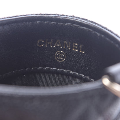 Chanel Caviar Quilted French New Wave Phone Holder With Chain Black 7 of 11