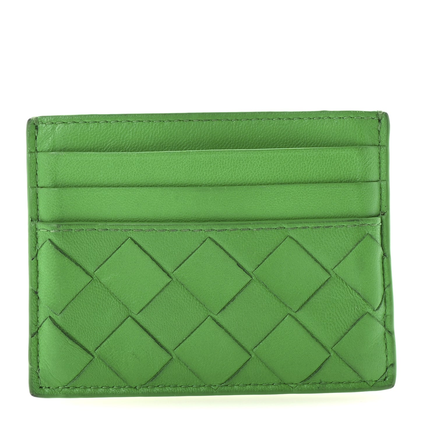 Nappa Intrecciato Card Holder Parakeet