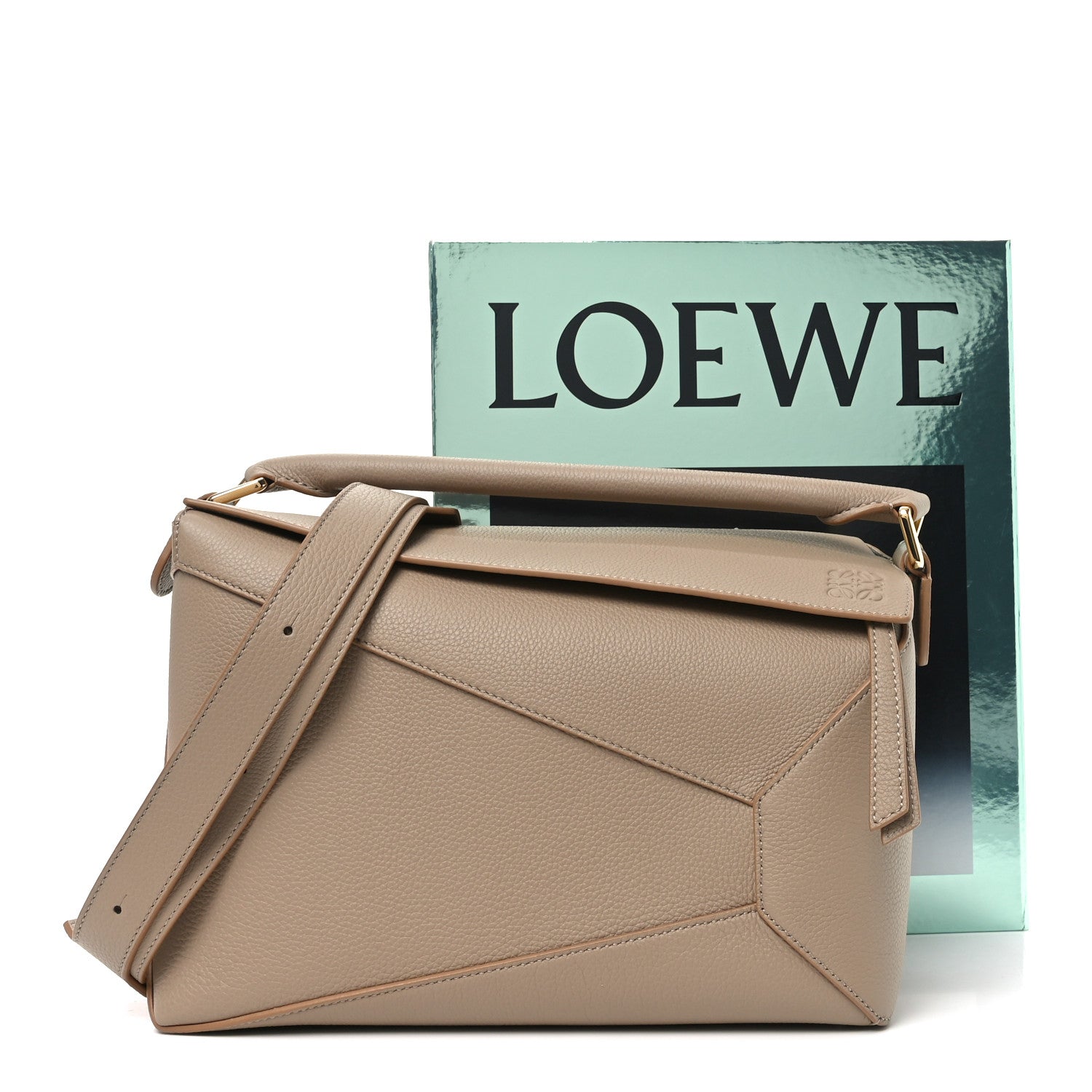 Loewe Calfskin Large Puzzle Edge Bag Sand 1774815 – FASHIONPHILE