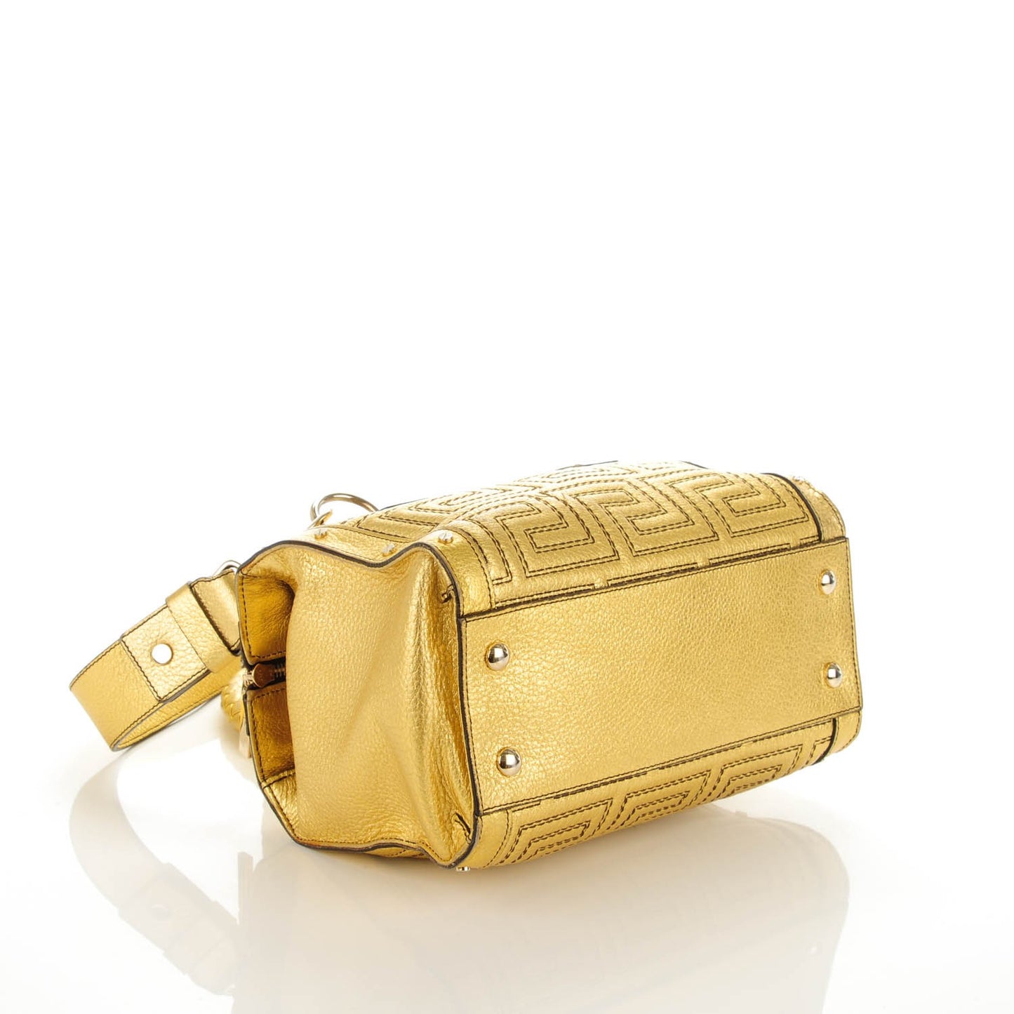 Metallic Calfskin Couture Shoulder Bag Gold