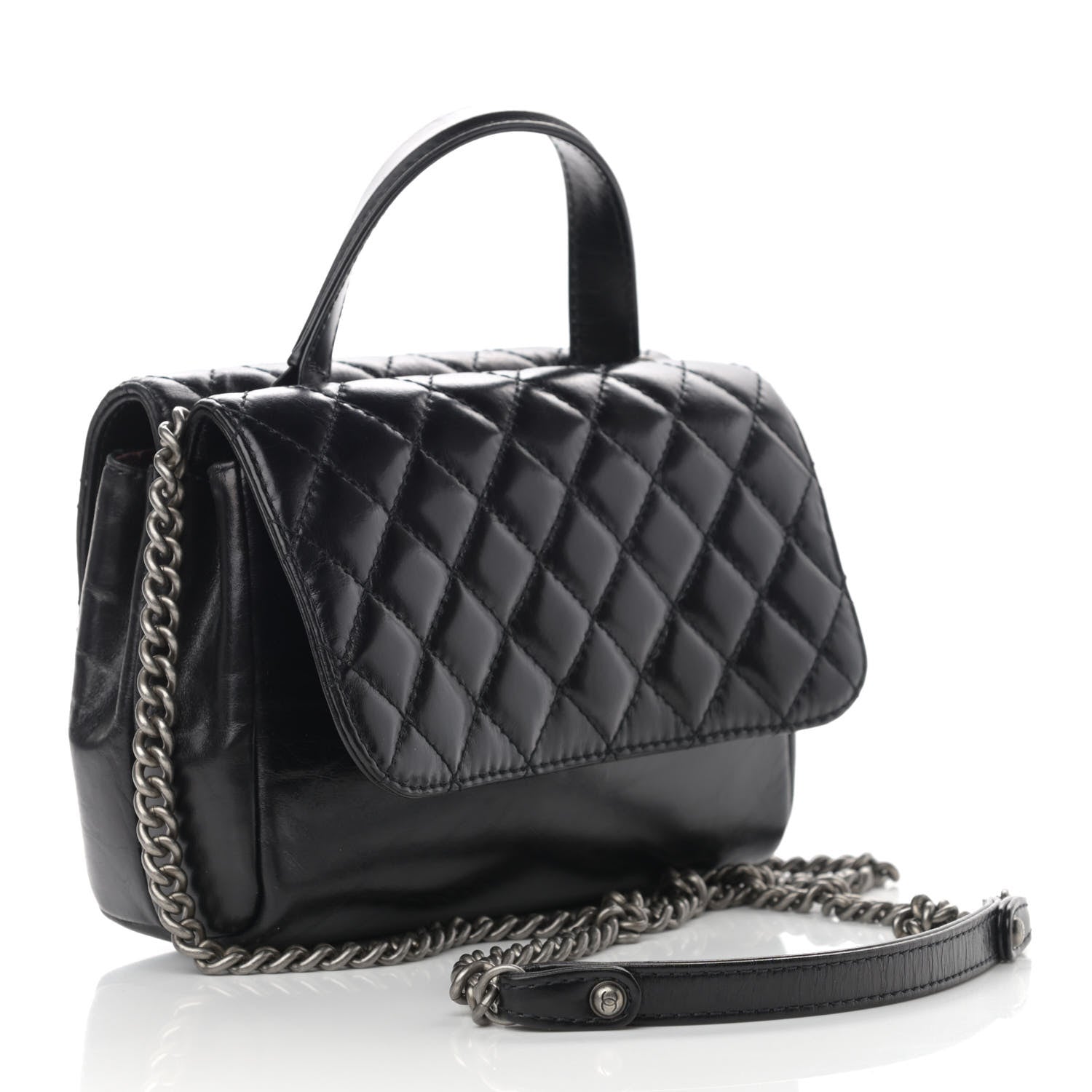 Chanel Glazed Calfskin Pilot Essentials Flap Black 3 of 12