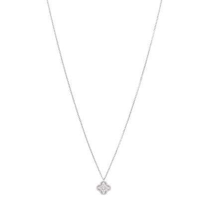 Van Cleef & Arpels VAN CLEEF & ARPELS 18K White Gold Diamond Sweet Alhambra Pendant Necklace 1 of 6
