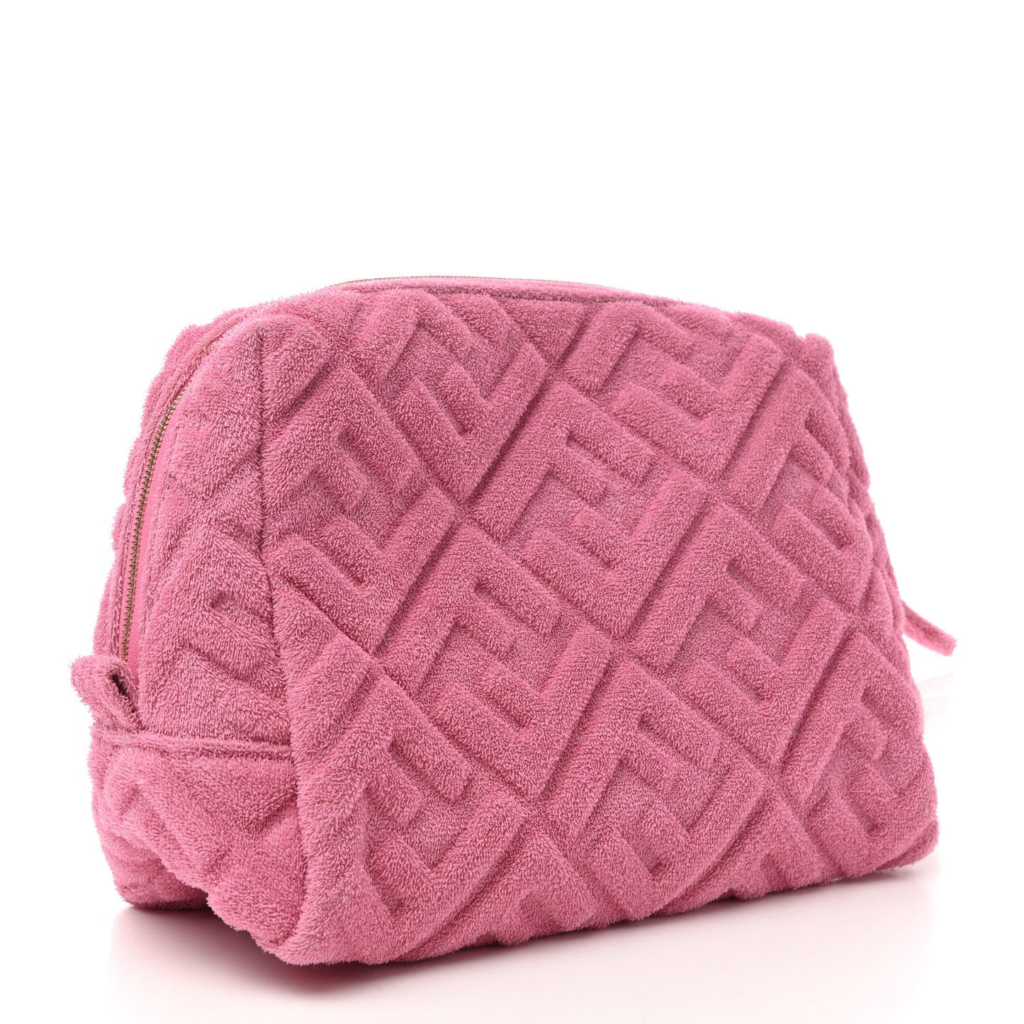 Terry Cloth Vitello Century Matte FF 1974 Embossed Medium Trapezoid Beauty Pouch Lollypop