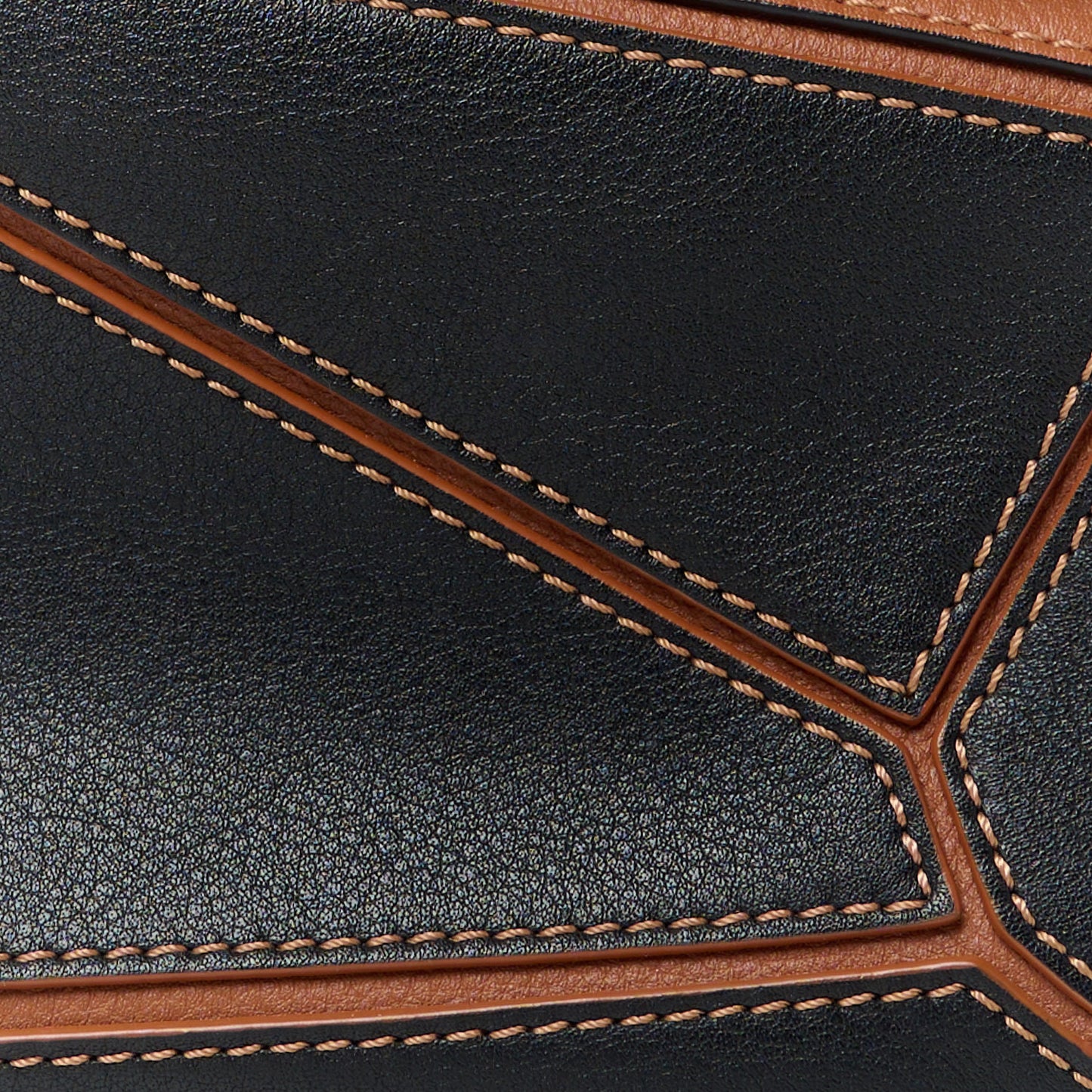 Calfskin Mini Puzzle Bag Tan Black
