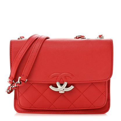 Chanel Goatskin Quilted Small CC Box Flap Red 1 of 10