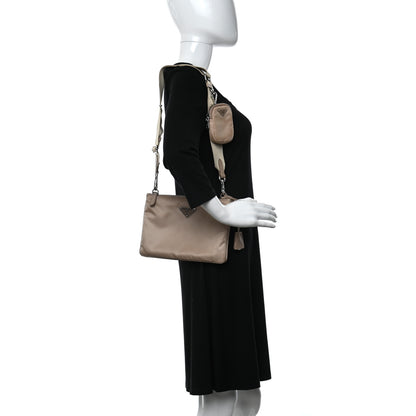 Prada Re-Nylon Saffiano Re-Edition 2000 Double Zip Crossbody Bag Cammeo 2 of 10