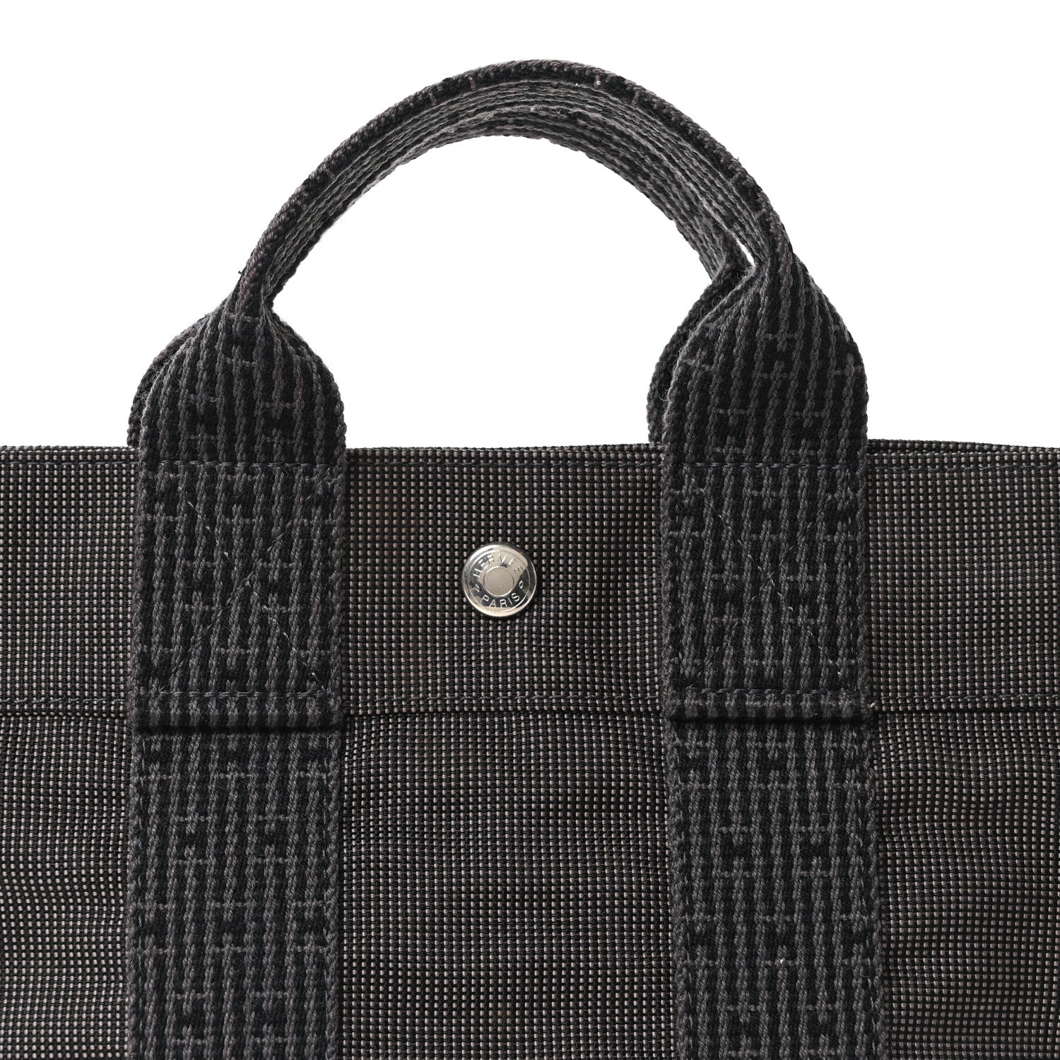 Hermes Canvas Herline PM Tote Grey 8 of 10