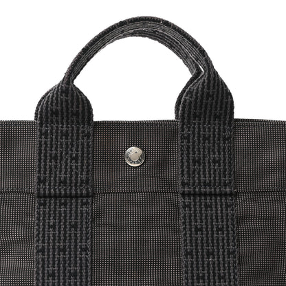 Hermes Canvas Herline PM Tote Grey 8 of 10