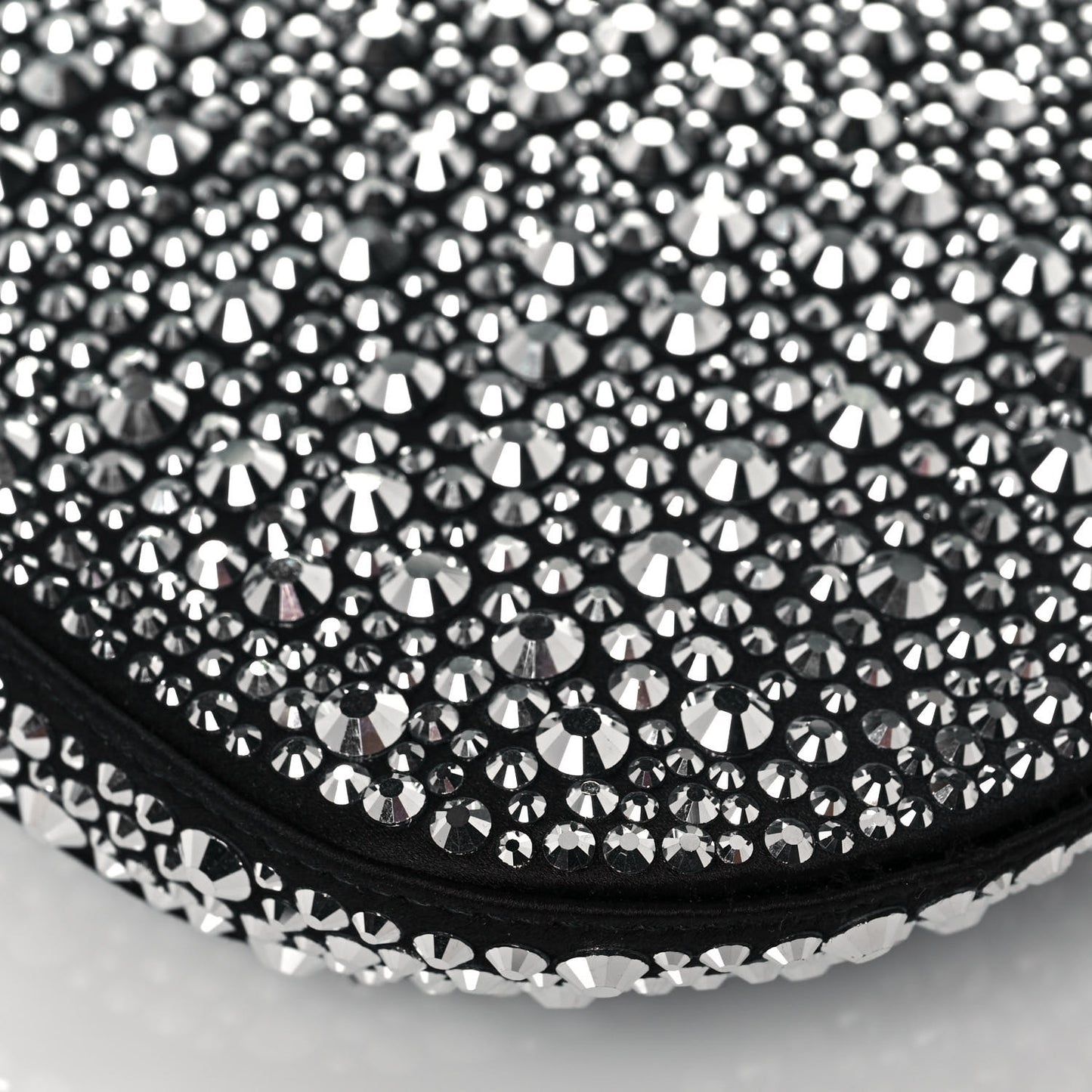 Satin Crystal Cleo Adjustable Strap Shoulder Bag Metal