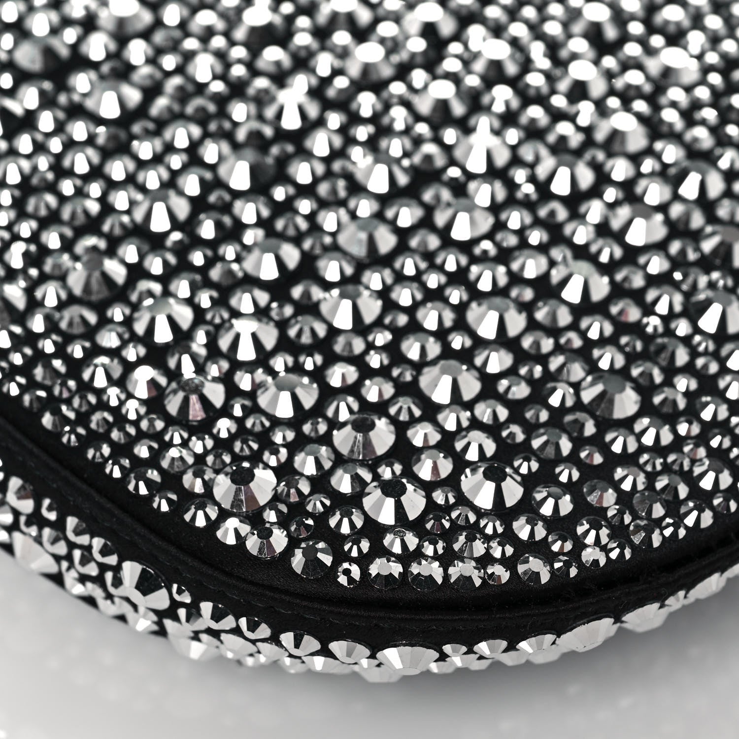 Prada Satin Crystal Cleo Adjustable Strap Shoulder Bag Metal 10 of 11