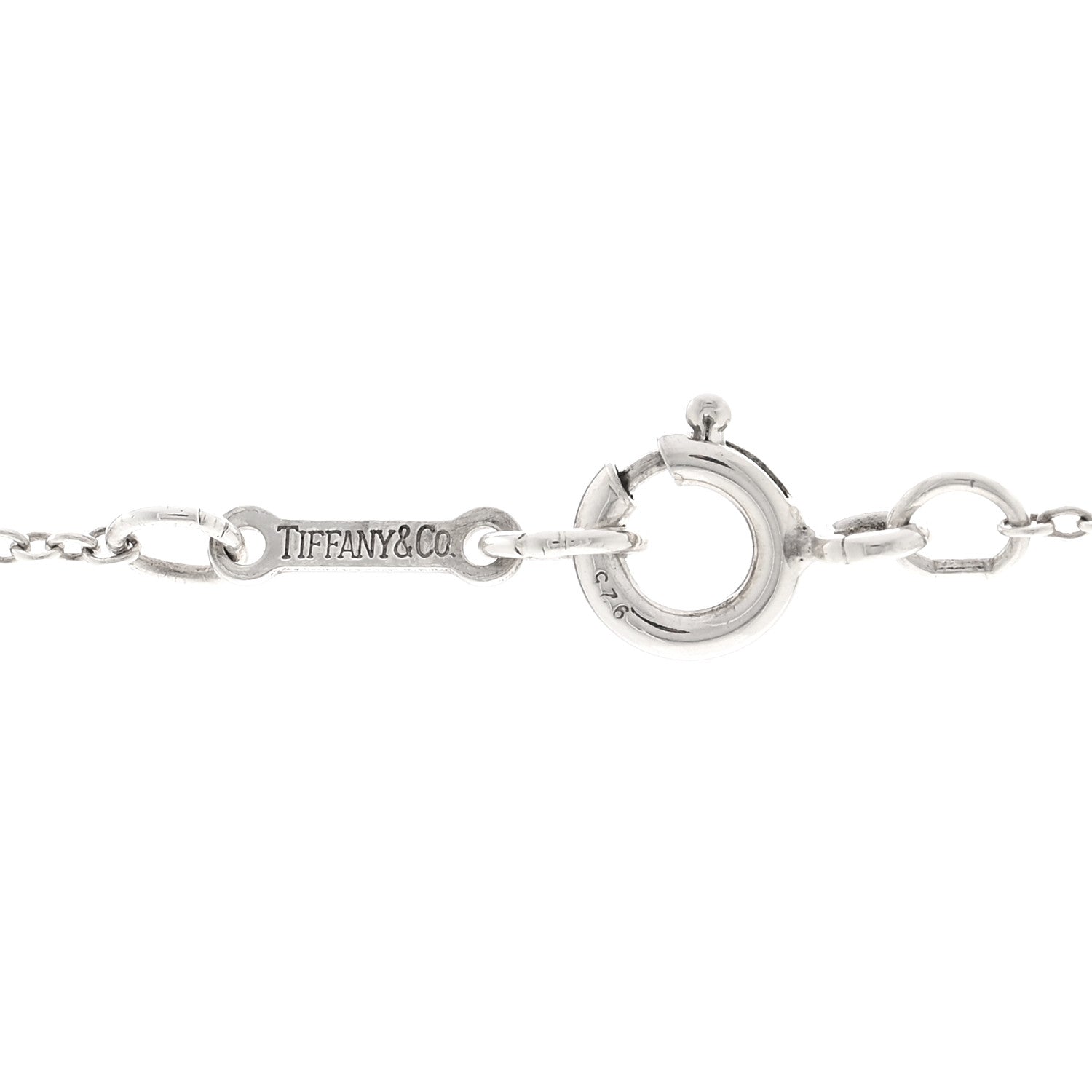 Tiffany Sterling Silver 19mm Elsa Peretti Bean Pendant Necklace 5 of 5