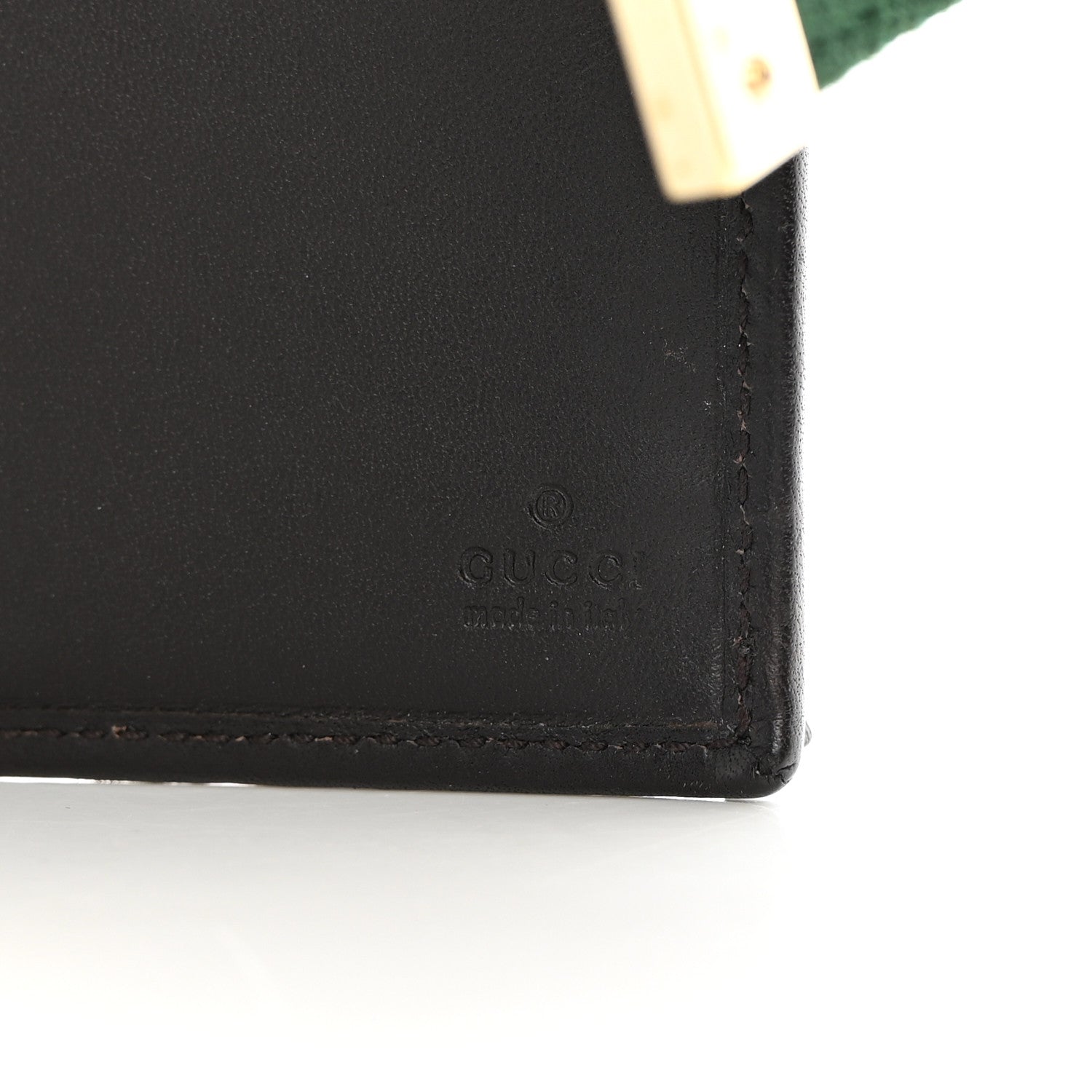 Gucci Monogram Calfskin Ladies Web Continental Wallet Beige Ebony Cocoa 6 of 12