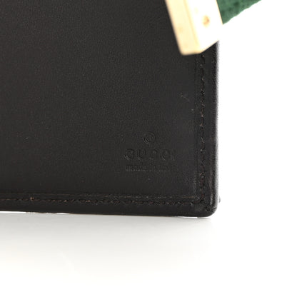 Gucci Monogram Calfskin Ladies Web Continental Wallet Beige Ebony Cocoa 6 of 12