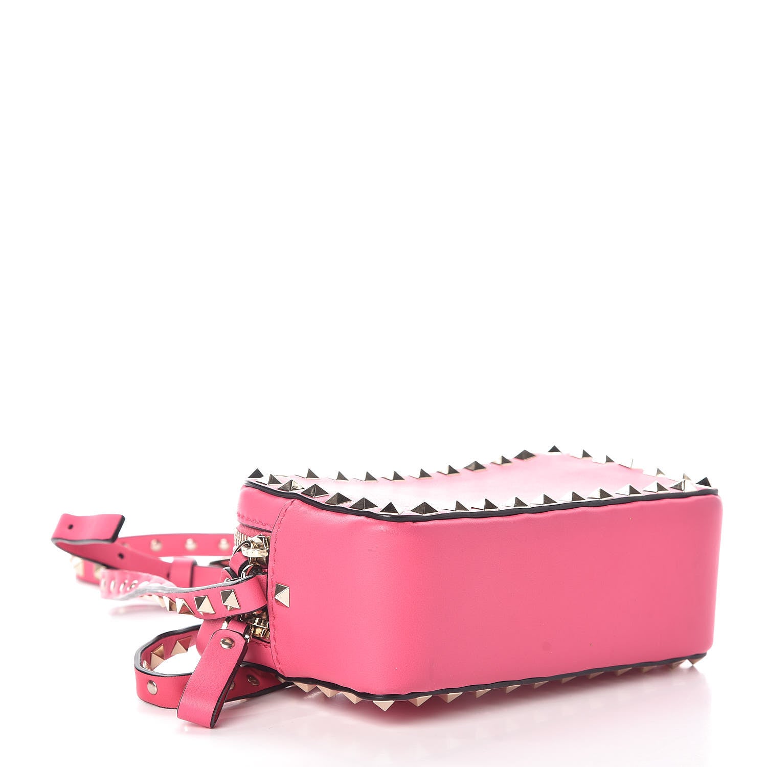 Valentino Garavani Vitello Rockstud Double Zip Camera Crossbody Bag Peony 4 of 6