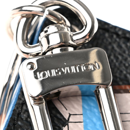 Louis Vuitton LOUIS VUITTON Damier Graphite Illustre V Key Holder Blue 4 of 4