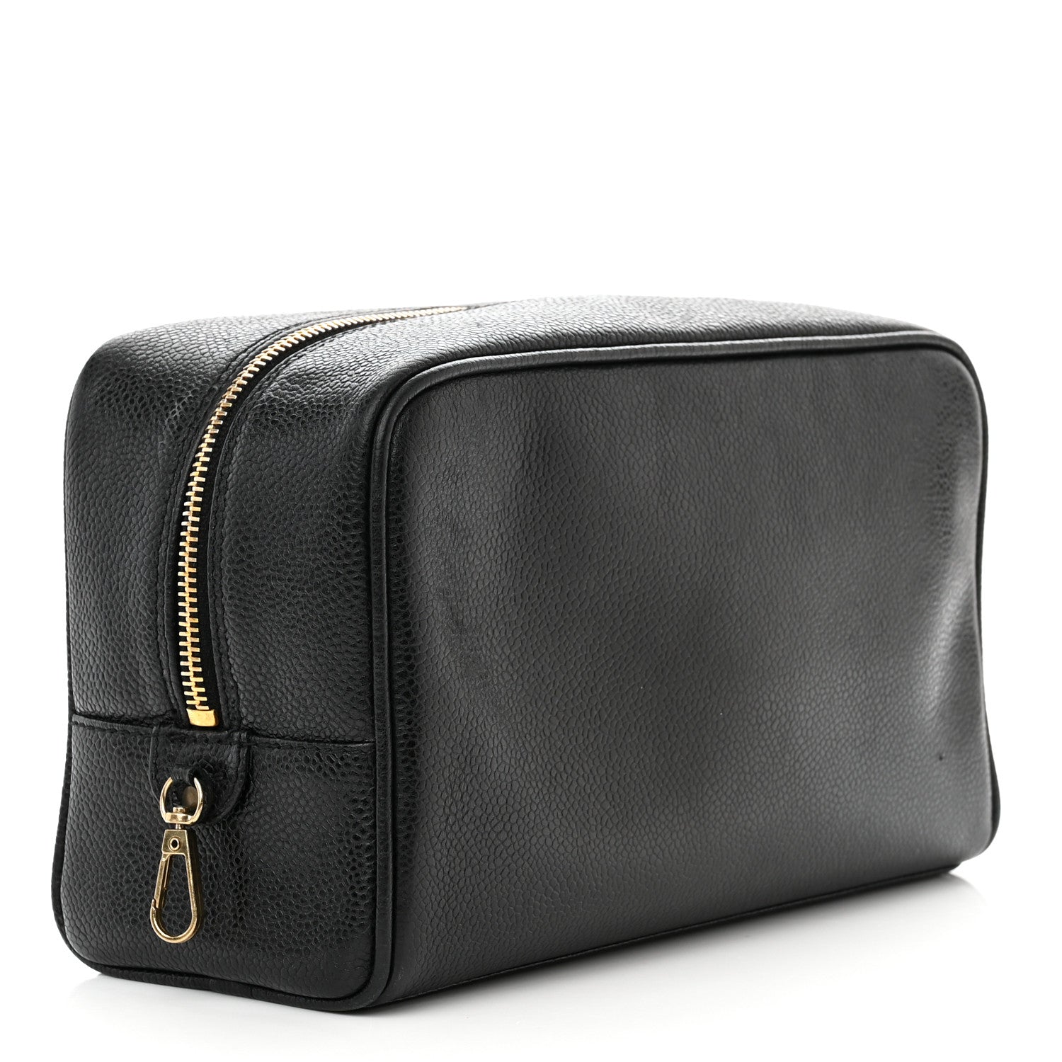 Chanel Caviar Timeless CC Cosmetic Pouch Bag Black 3 of 13