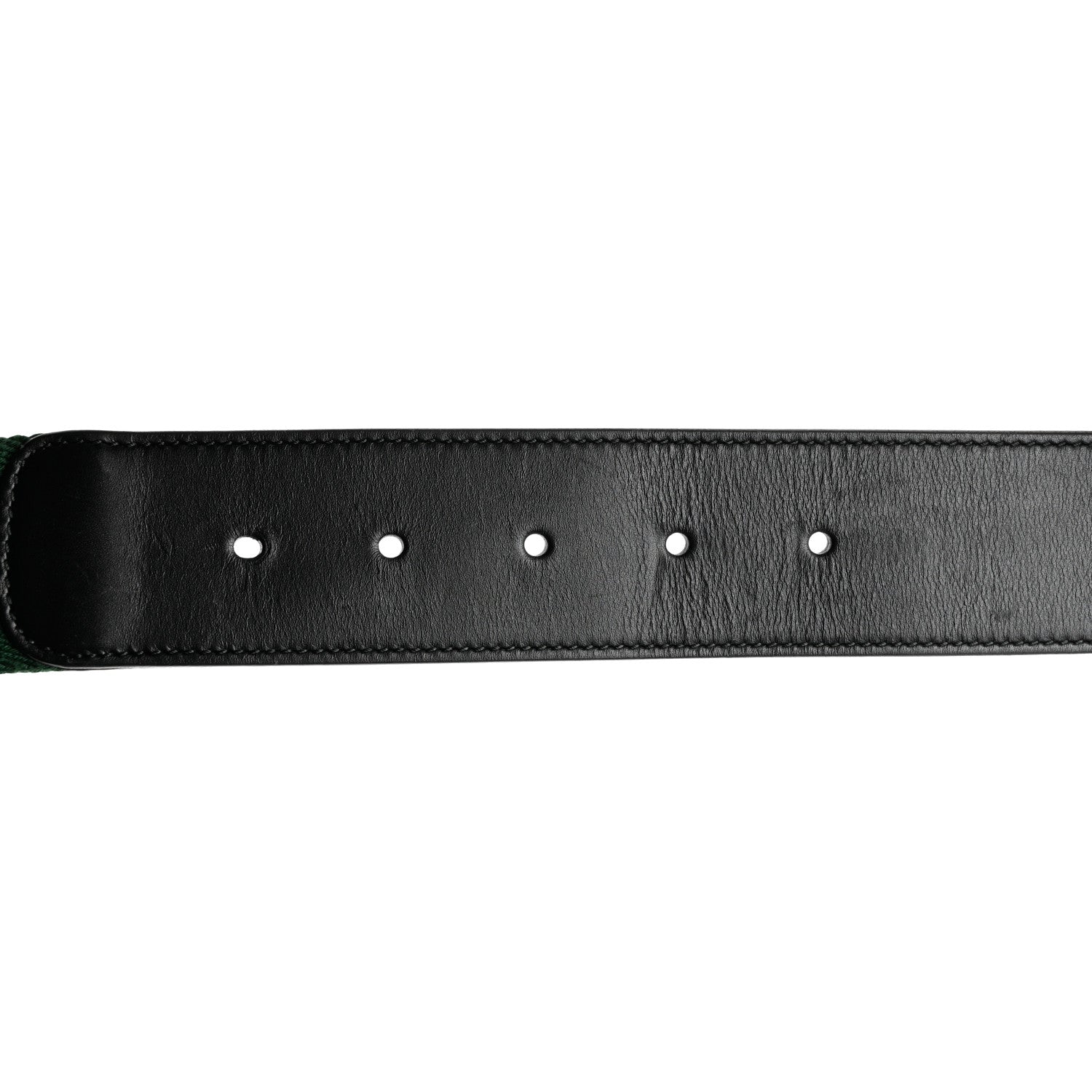 Gucci Nylon Calfskin Double G Web 40mm Belt 85 34 Green Red Black 3 of 7