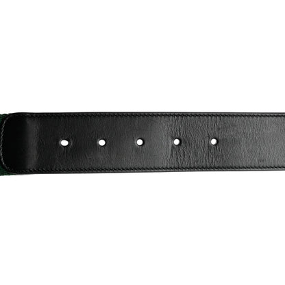 Gucci Nylon Calfskin Double G Web 40mm Belt 85 34 Green Red Black 3 of 7