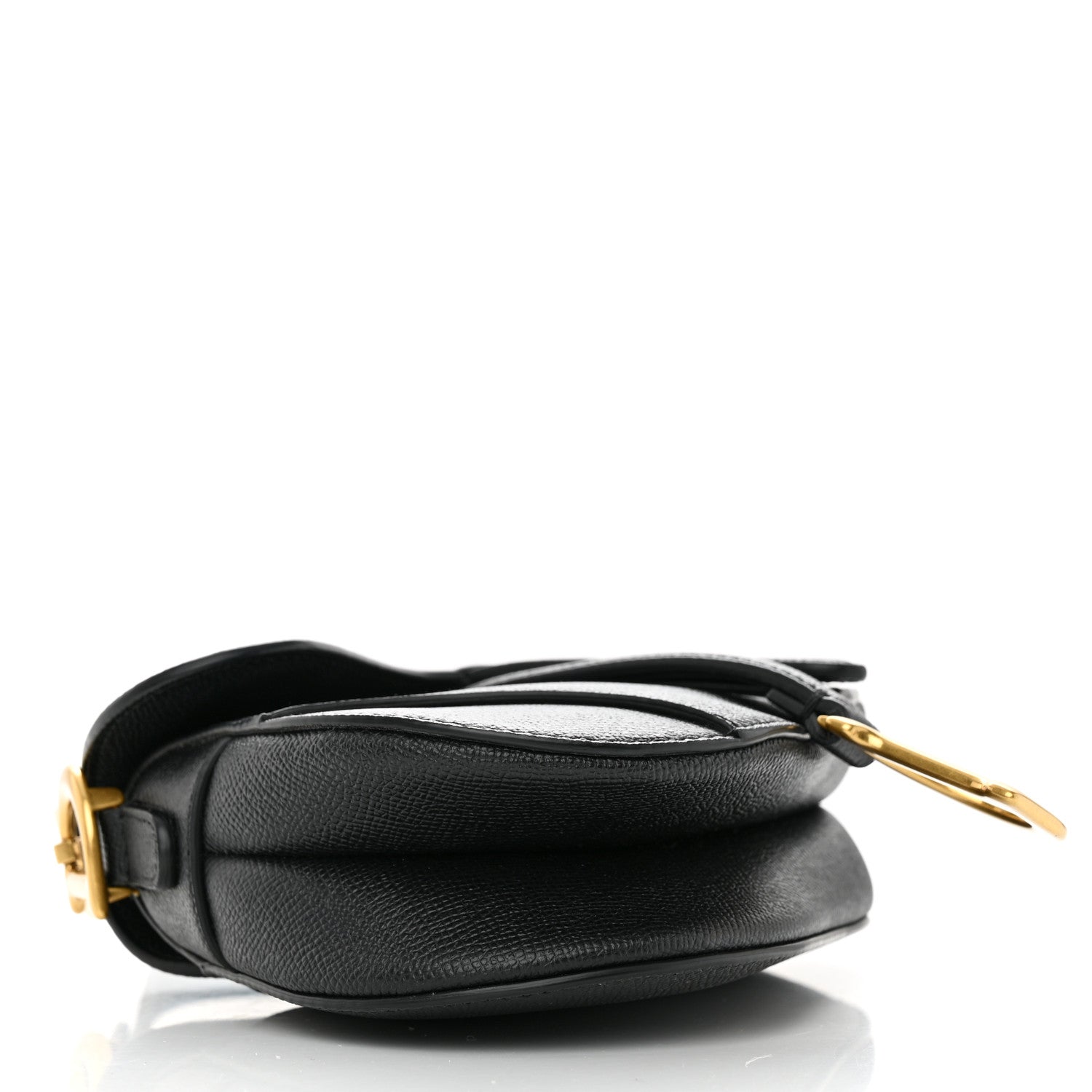 Christian Dior Grained Calfskin Mini Saddle Bag Black 4 of 13
