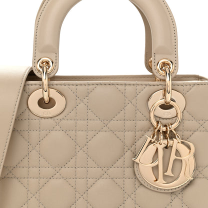 Christian Dior Lambskin Cannage Small My ABCDior Lady Dior Hazelnut 8 of 10