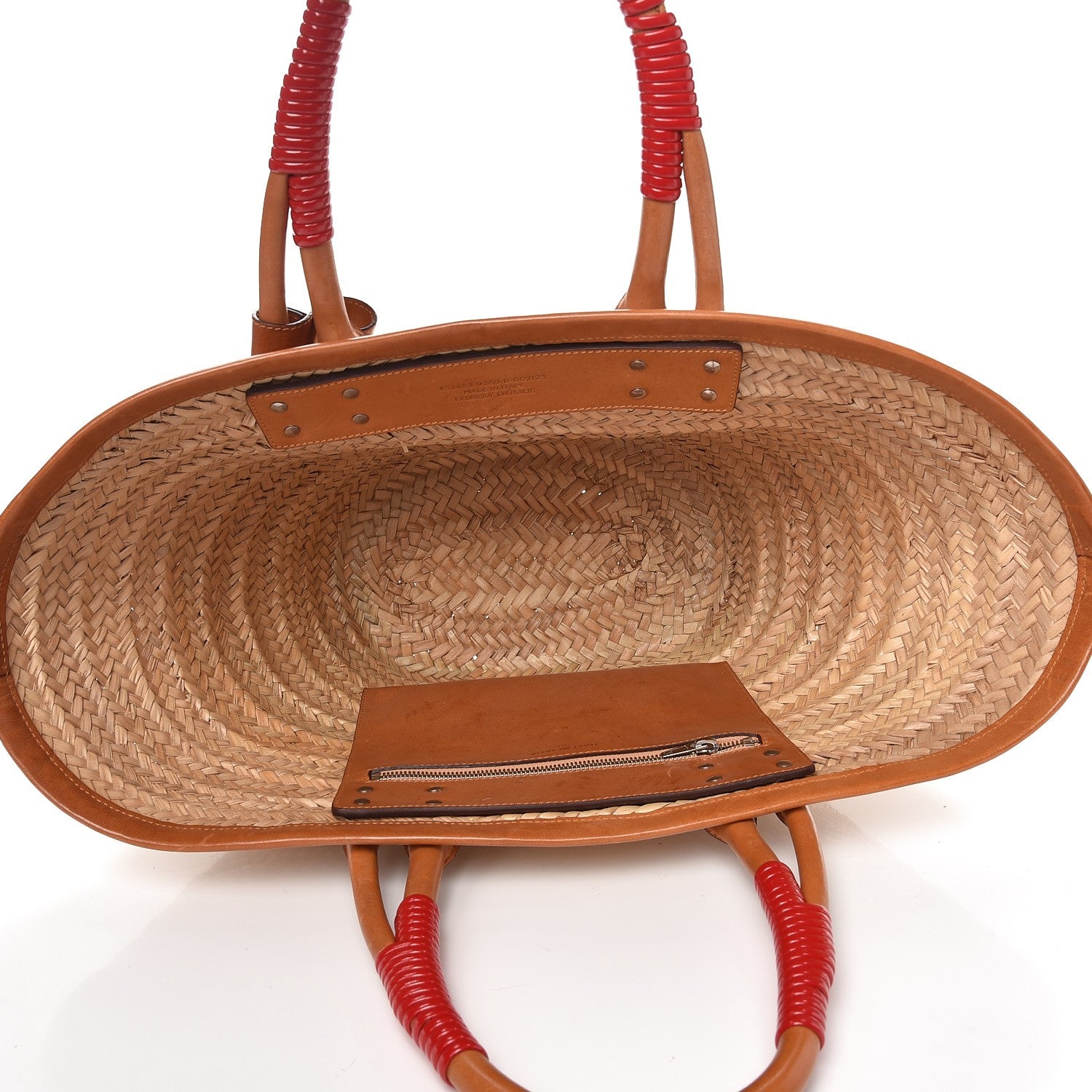 Balenciaga Straw Calfskin Medium Bistrot Panier Tote Natural 5 of 10