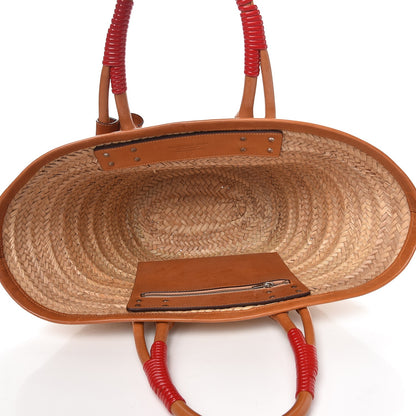 Balenciaga Straw Calfskin Medium Bistrot Panier Tote Natural 5 of 10