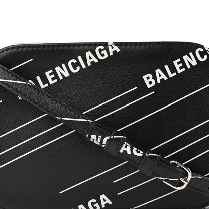 Balenciaga Calfskin Logo Print XS Everyday Camera Bag Black White 7 of 10