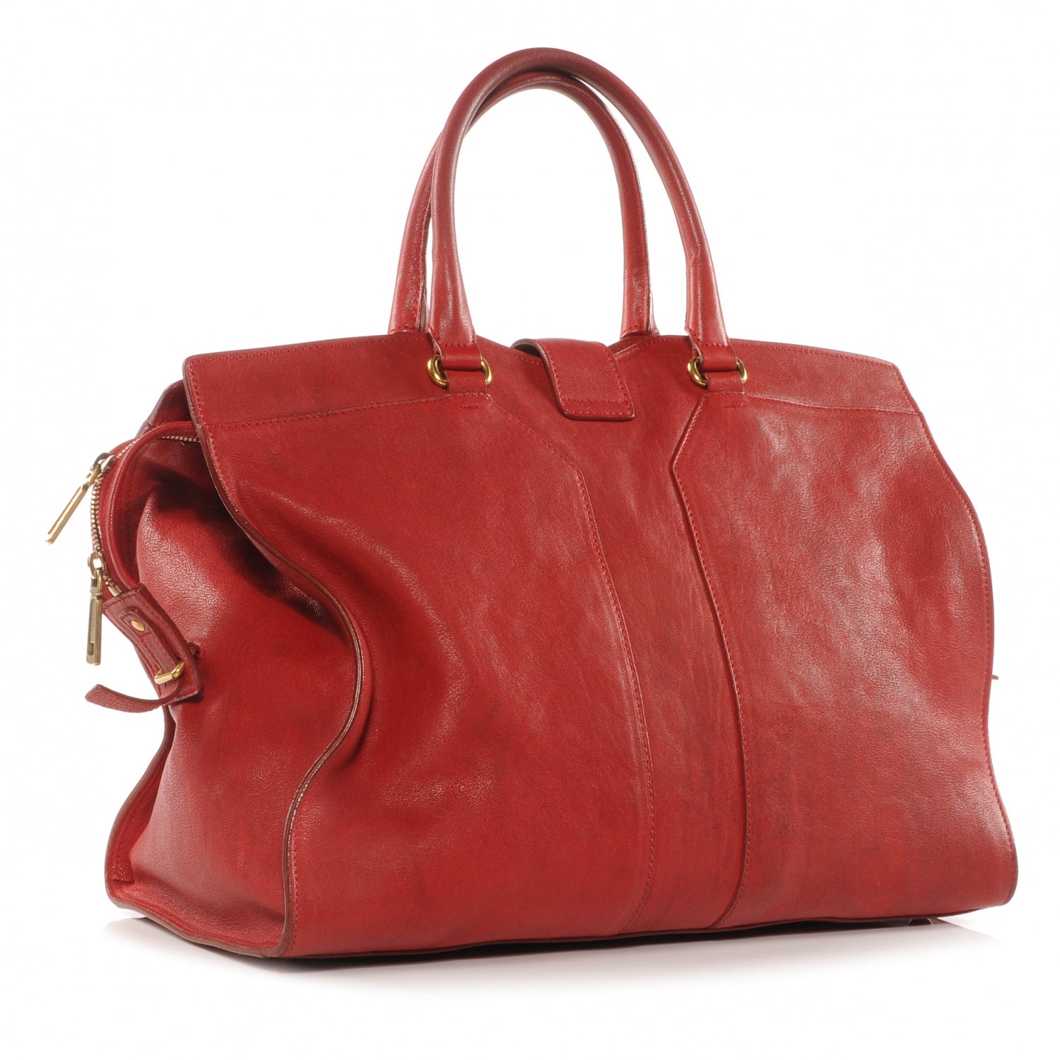 Saint Laurent Sheepskin Large Cabas ChYc Red 3 of 7