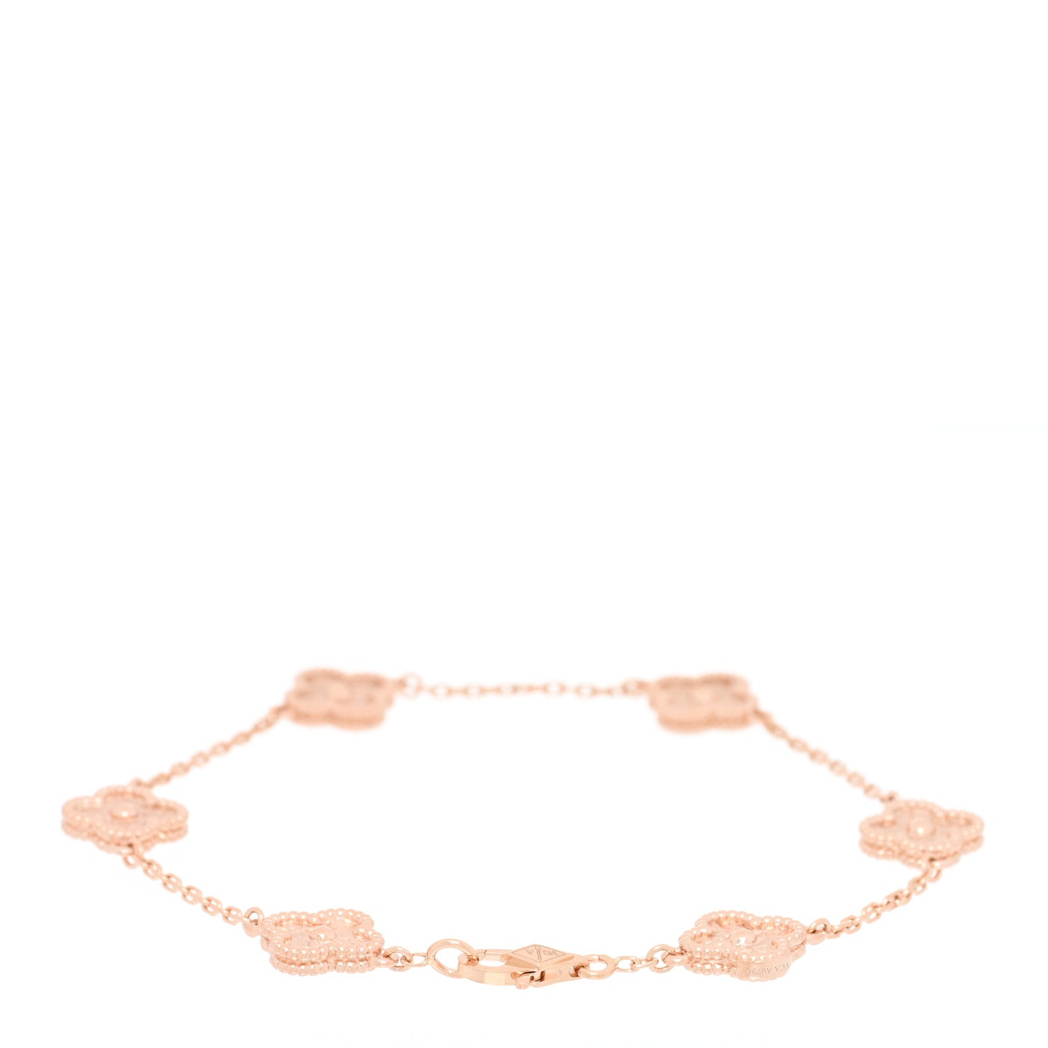Van Cleef & Arpels 18K Rose Gold 6 Motifs Sweet Alhambra Bracelet 2 of 4