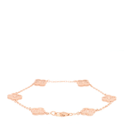 Van Cleef & Arpels 18K Rose Gold 6 Motifs Sweet Alhambra Bracelet 2 of 4