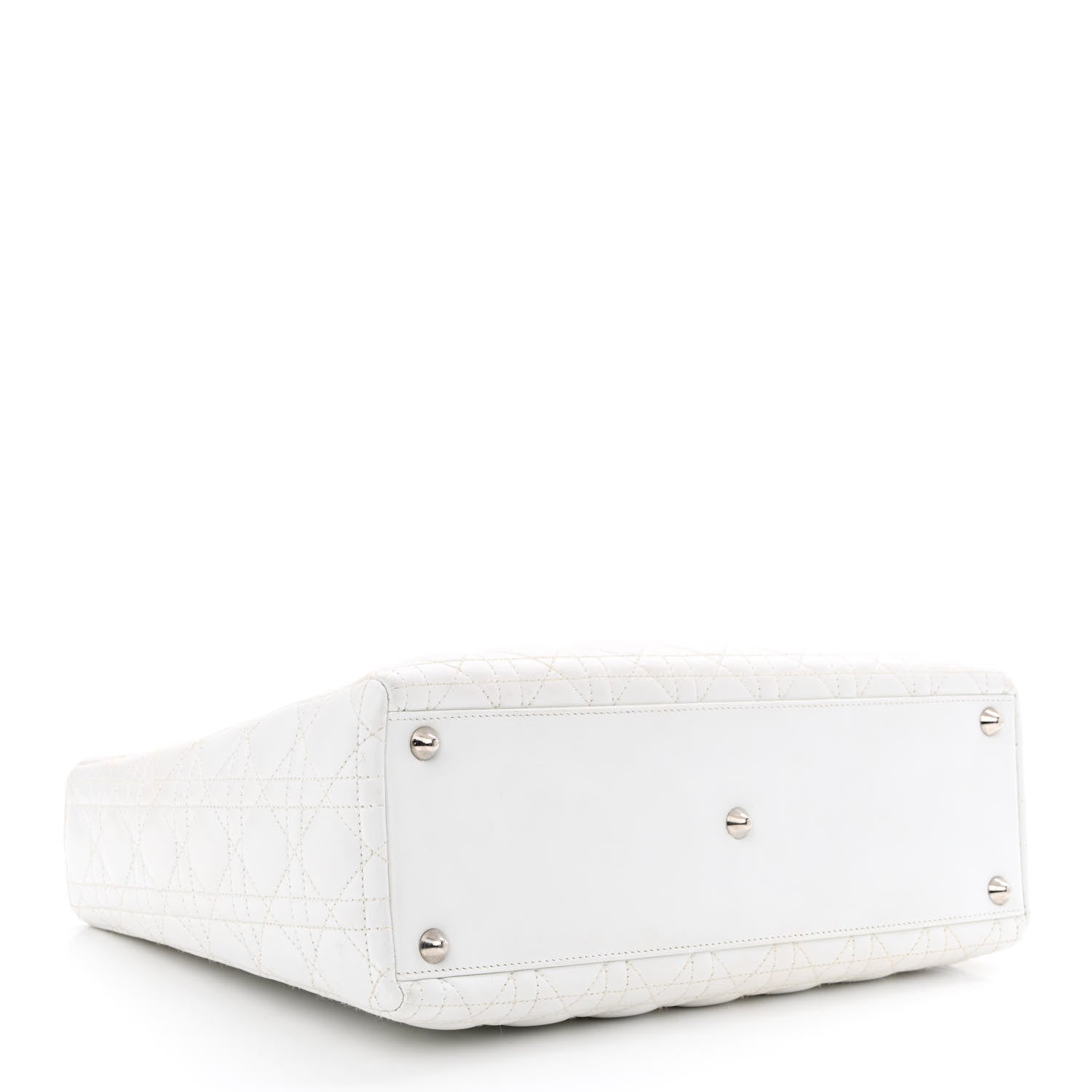 Christian Dior Lambskin Cannage Large Lady Dior White 4 of 14