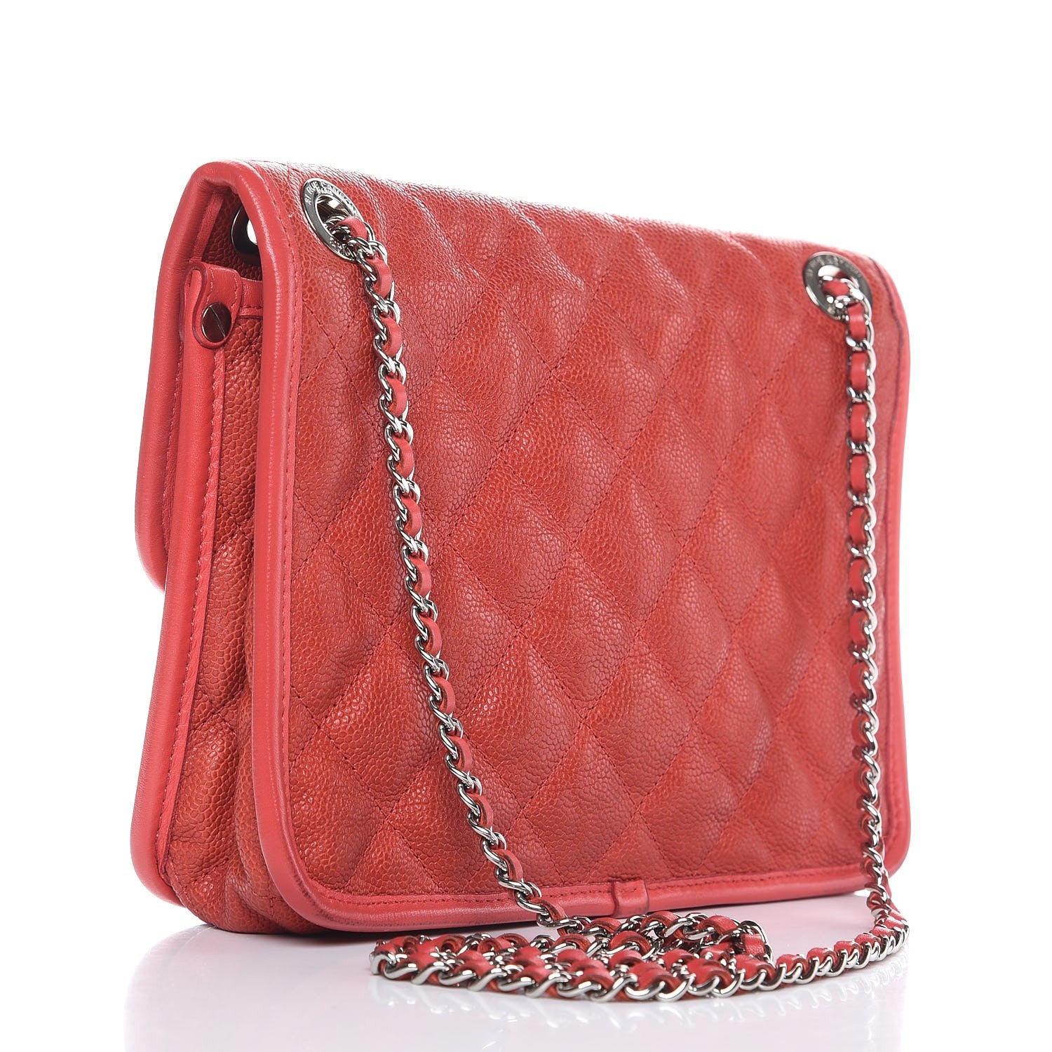 Chanel Caviar Quilted Mini French Riviera Flap Red 3 of 13