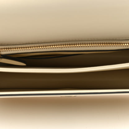 Valentino Garavani Vitello Vlogo Cutout Chain Shoulder Bag Light Ivory 5 of 10