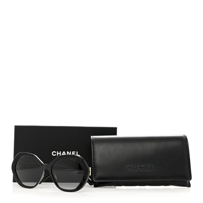 Chanel Acetate Sequin Round Sunglasses 5451-A Black 9 of 9