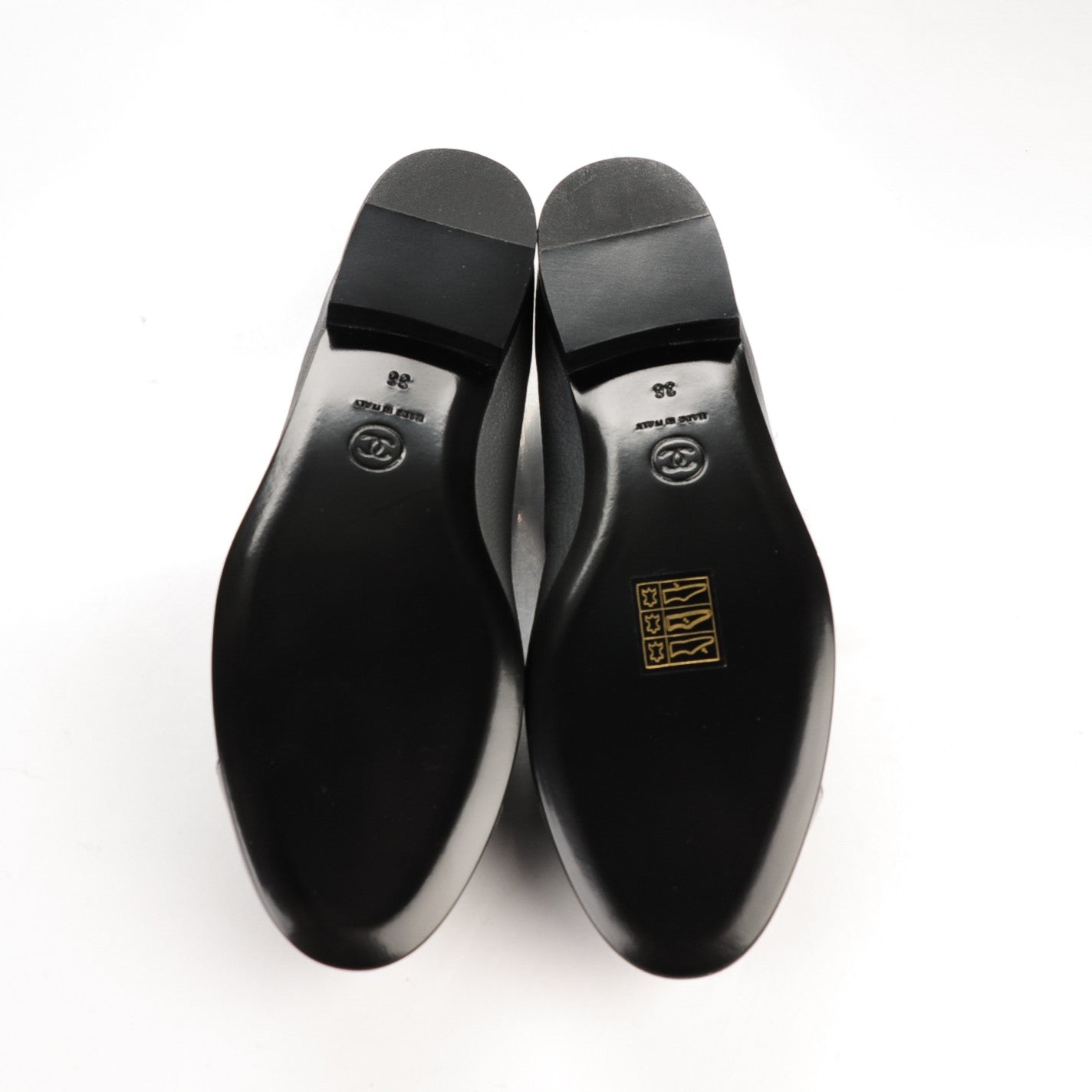 Chanel Patent Goatskin Cap Toe Ballerina Flats 36 Grey 5 of 8