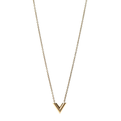 Louis Vuitton Essential V Necklace Gold 1 of 7