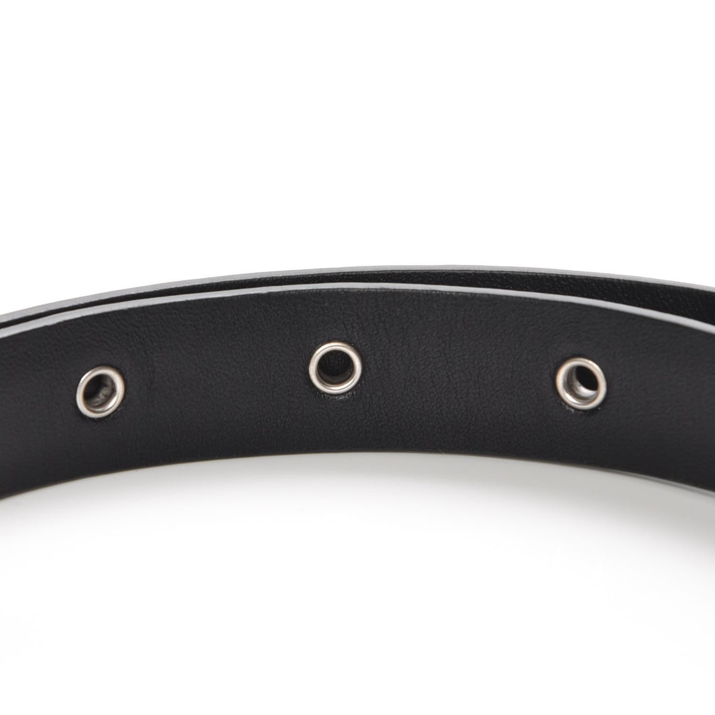 Glitter Calfskin CC Logo Skinny Belt 80 32 Charcoal