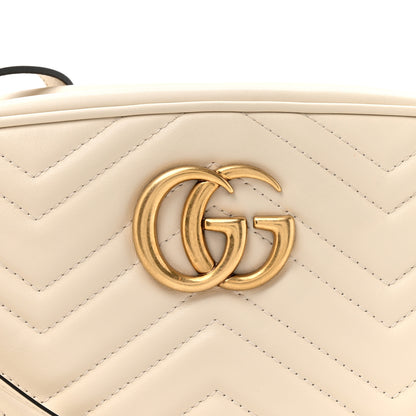 Gucci Calfskin Matelasse Small GG Marmont Chain Shoulder Bag White 8 of 13