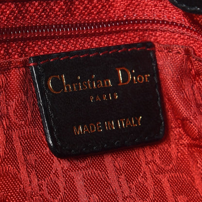 Christian Dior Lambskin Cannage Stitched Drawsting Tote Black 6 of 9
